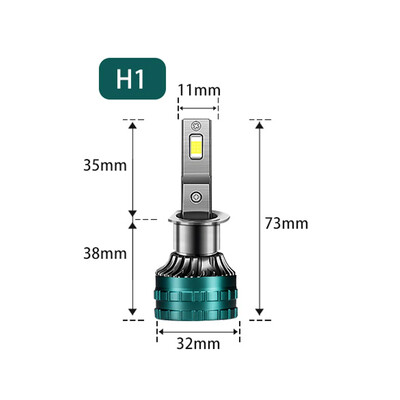„Canbus“ automobilio LED priekinis žibintas H4 LED H7 LED H8 H9 H11 H1 9005 HB3 9006 HB4 Auto LED lempos rūko lemputė CSP lustas 300W 80000LM 6000K 12V