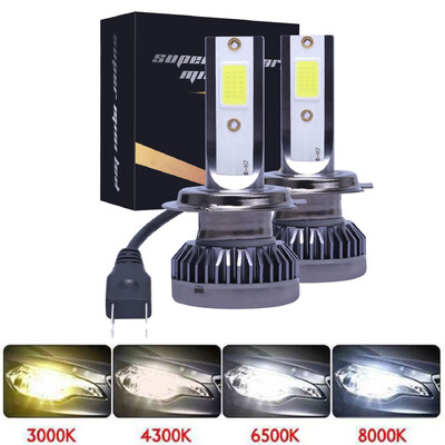 2tk H7 H1 H3 LED auto esitule pirnid 6000LM 80W Mini H4 H8 H9 H11 esitulede komplekt 9005 HB3 9006 HB4 auto udutuled 6000K 12V