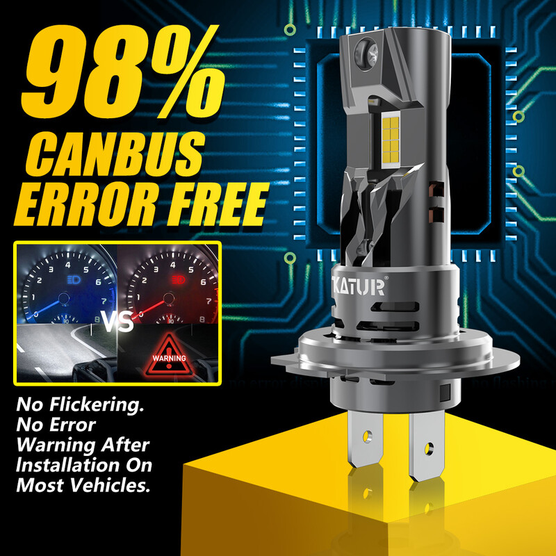 2 vnt H7 lizdo pagrindo LED automobilio priekiniai žibintai, 100 W didelės galios turbo lemputė 6000K 20000LM mikroschema mini LED lemputės prijungimo ir paleidimo laidas su ventiliatoriumi