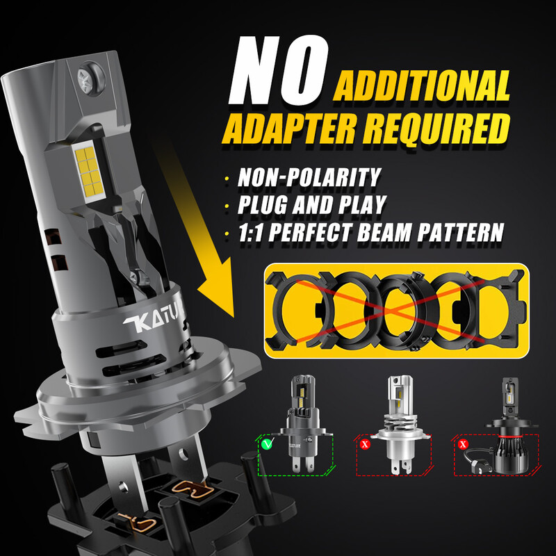 2 vnt H7 lizdo pagrindo LED automobilio priekiniai žibintai, 100 W didelės galios turbo lemputė 6000K 20000LM mikroschema mini LED lemputės prijungimo ir paleidimo laidas su ventiliatoriumi