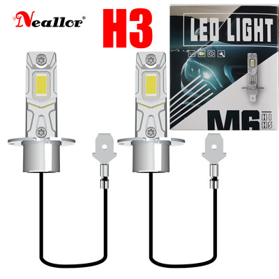 2db nagy teljesítményű H3 LED ködlámpa fényszóró izzók szuper fényes erős, adapter nem szükséges autó turbódióda fehér Moto DRL 12v 55W