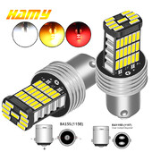 2 vnt. automobilio LED lemputė P21W BA15S 1156 PY21W BAY15D 1157 posūkio signalo lemputė 12V 4014 SMD 6500K balti automatiniai atbulinės eigos parkavimo galiniai žibintai