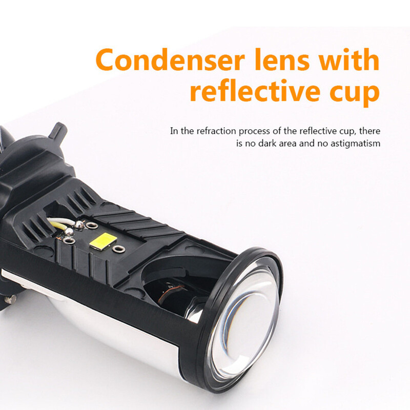 Y6 turbo ventiliatorius H4 LED priekiniai žibintai automobilio H4 mini projektoriaus objektyvas 6000K itin ryškus 20000LM Hi Lo Beam lemputė LED žibintai automobilio šviesos lempa