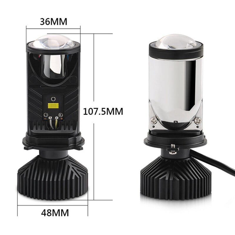 Y6 turbo ventiliatorius H4 LED priekiniai žibintai automobilio H4 mini projektoriaus objektyvas 6000K itin ryškus 20000LM Hi Lo Beam lemputė LED žibintai automobilio šviesos lempa