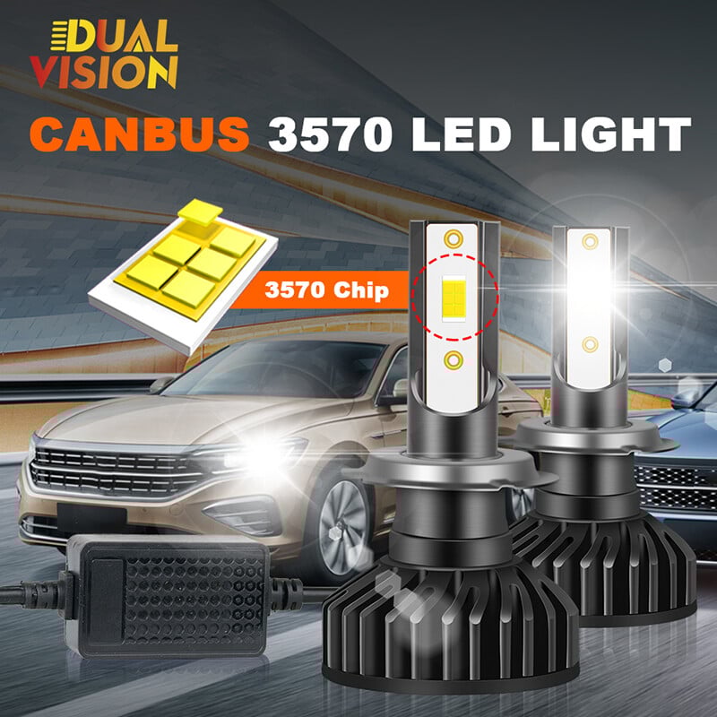 Mini Canbus H4 H7 LED automobilio priekinis žibintas 30000LM 300W 6000K 8000K lempa H1 9005 HB3 9006 HB4 H8 H9 H11 rūko žibintų automatinės lemputės
