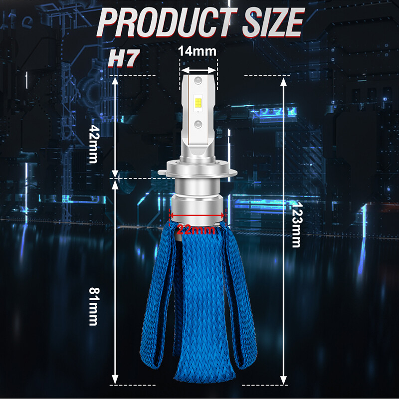 300W 30000LM H7 H4 H11 LED automobilio priekinių žibintų lemputės H1 H8 H9 9005 HB3 9006 HB4 6500K baltas CSP lustas be ventiliatoriaus be ventiliatoriaus lemputės vario juosta