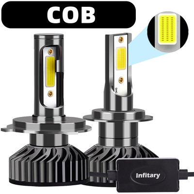 Infitary H4 H7 LED automašīnas priekšējo lukturu spuldze 30000LM CSP3570 H1 H3 H11 H13 H27 880 9005 HB3 9006 HB4 9007 gaisma transportlīdzekļa auto CANBUS