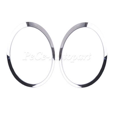 Για Mini For Cooper F55 F56 F57 2014-2021 Γυαλιστερό μαύρο/Ασημί επιμεταλλωμένο Δαχτυλίδι Προβολέων Περιμετρικό Κάλυμμα Περιβάλλοντος 51137300631