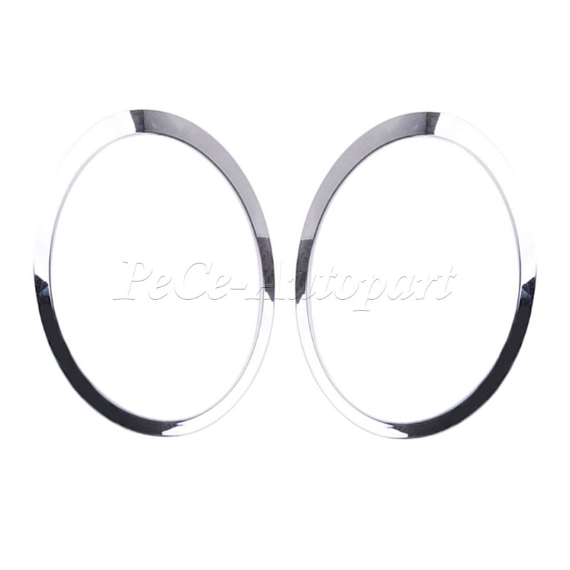 За Mini За Cooper F55 F56 F57 2014-2021 Гланцово черно/сребърно покритие Пръстен за предни фарове Рамка Обшивка Съраунд Капак 51137300631