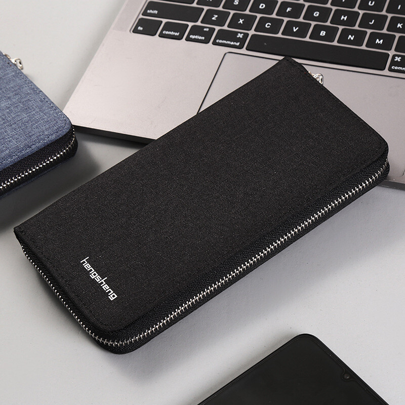 Krepšys su užtrauktuku Vyriška piniginė Vyriška piniginė ilga grandinėlė nuo vagystės sankabos krepšys „Viskas viename“ drobinis krepšys