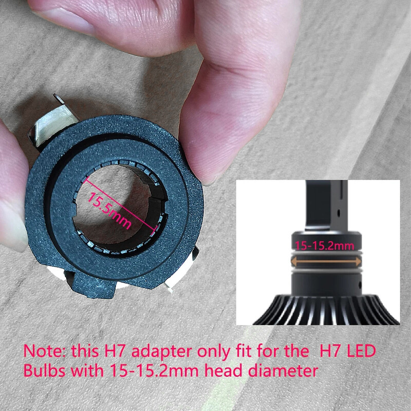 NHAUTP 3vnt./komplektas H7 LED adapterio laikiklis skirtas Mercedes Benz BMW Buick VW Tiguan Jetta Polo Magotan Bora priekinių žibintų lemputėms + montavimo raktui