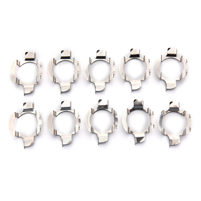 10 db H7 adapter fejlámpa foglalat autós led izzótartó lámpatalp D101 magas hőmérsékletnek ellenálló rozsdamentes acél anyaghoz