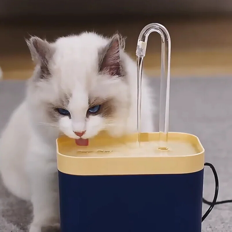 Fântână de apă pentru pisici Filtru automat USB electric mute adăpator de pisici castron 1,5 l cu recirculare filtrare pentru pisici dozator de apă pentru animale de companie
