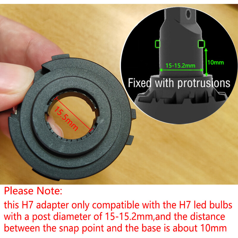 NHAUTP 2Gb H7 LED ligzdu adapteri Golf 7 MK7 MK6 Tiguan Sharan Multivan Touran Scirocco Passat B7 priekšējo lukturu pamatņu stiprinājumi