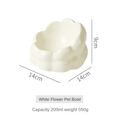 Lolojumdzīvnieku slīpa keramikas bļoda liela kalibra savstarpēja kakla pretsitienu kaķu barošanas bļoda