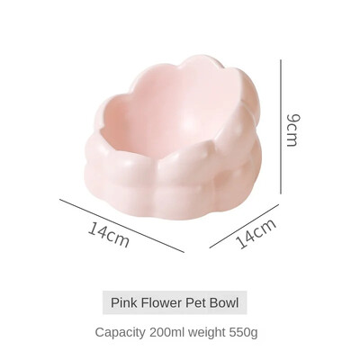 Lolojumdzīvnieku slīpa keramikas bļoda liela kalibra savstarpēja kakla pretsitienu kaķu barošanas bļoda