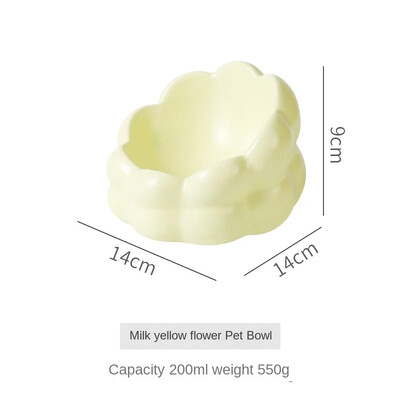 Lolojumdzīvnieku slīpa keramikas bļoda liela kalibra savstarpēja kakla pretsitienu kaķu barošanas bļoda