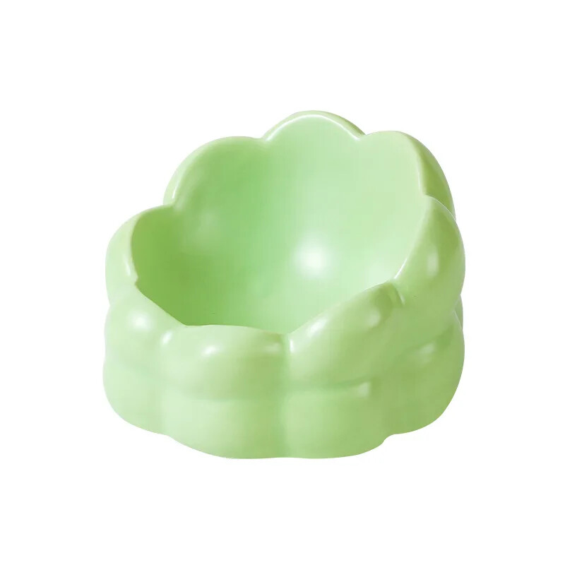 Lolojumdzīvnieku slīpa keramikas bļoda liela kalibra savstarpēja kakla pretsitienu kaķu barošanas bļoda