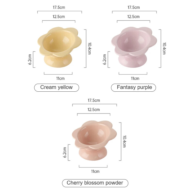 Apă pentru pisici Bol din ceramică Creștet pentru băut pentru animale de companie Mâncat Boluri pentru cățeluși Câini Produse de hrănire înclinate ridicate