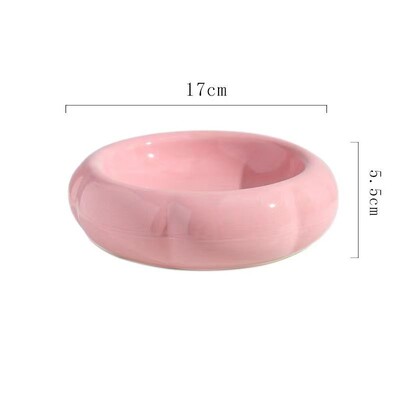 Bol pentru pisici, drăguț, din ceramică, cu două scopuri, pentru băut cu cereale, anti-răsturnare, farfurie cu capul cutiei pentru animale de companie, cu strat dublu, bol pentru băut.