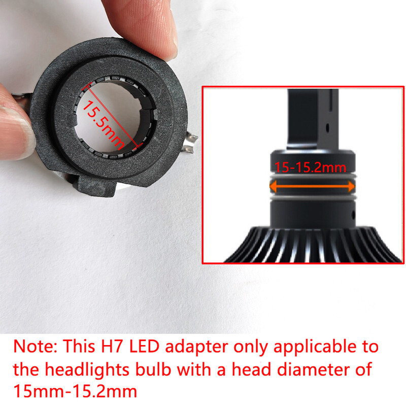 NHAUTP 1 Set H7 LED adapterio bazė, skirta Mercedes Benz B klasės G/ML serijos VW Touareg Skoda Octavia priekinių žibintų lempučių laikiklio bazė