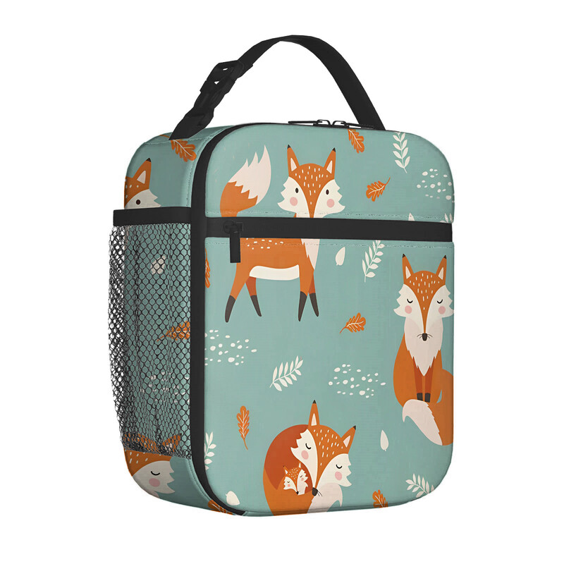 Karštas tarpvalstybinis išpardavimas mažas pradinės mokyklos lapės maisto krepšys vaikiškas nešiojamas pečių krepšio izoliacinė dėžutė lauke stovyklavimo krepšys