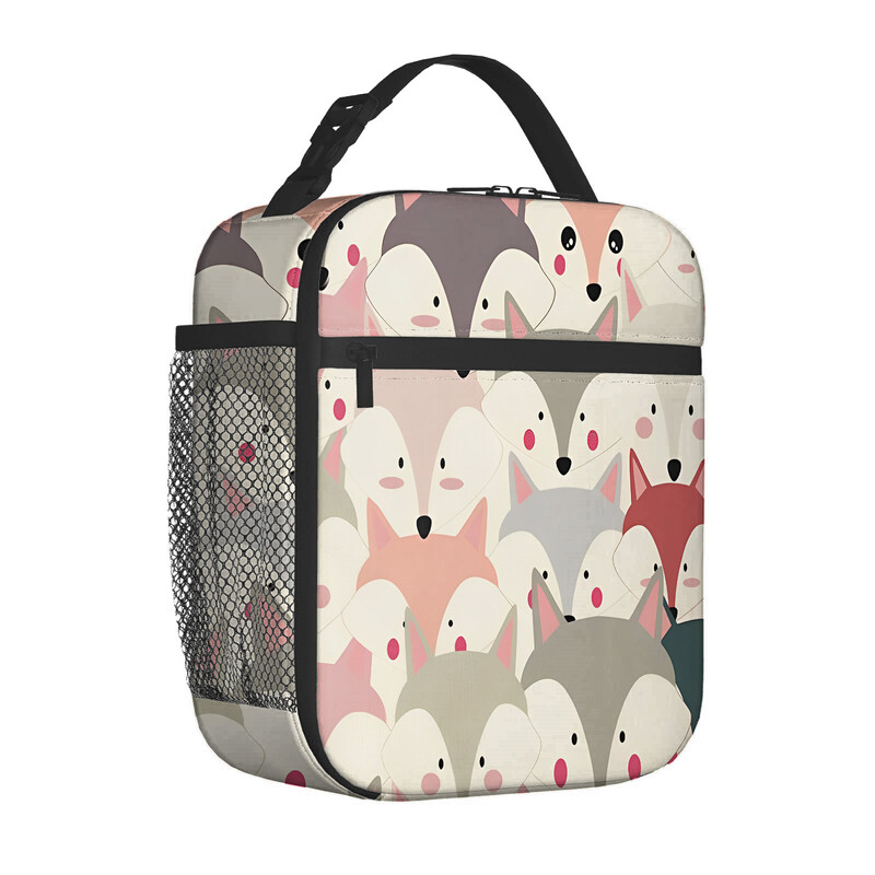 Karštas tarpvalstybinis išpardavimas mažas pradinės mokyklos lapės maisto krepšys vaikiškas nešiojamas pečių krepšio izoliacinė dėžutė lauke stovyklavimo krepšys