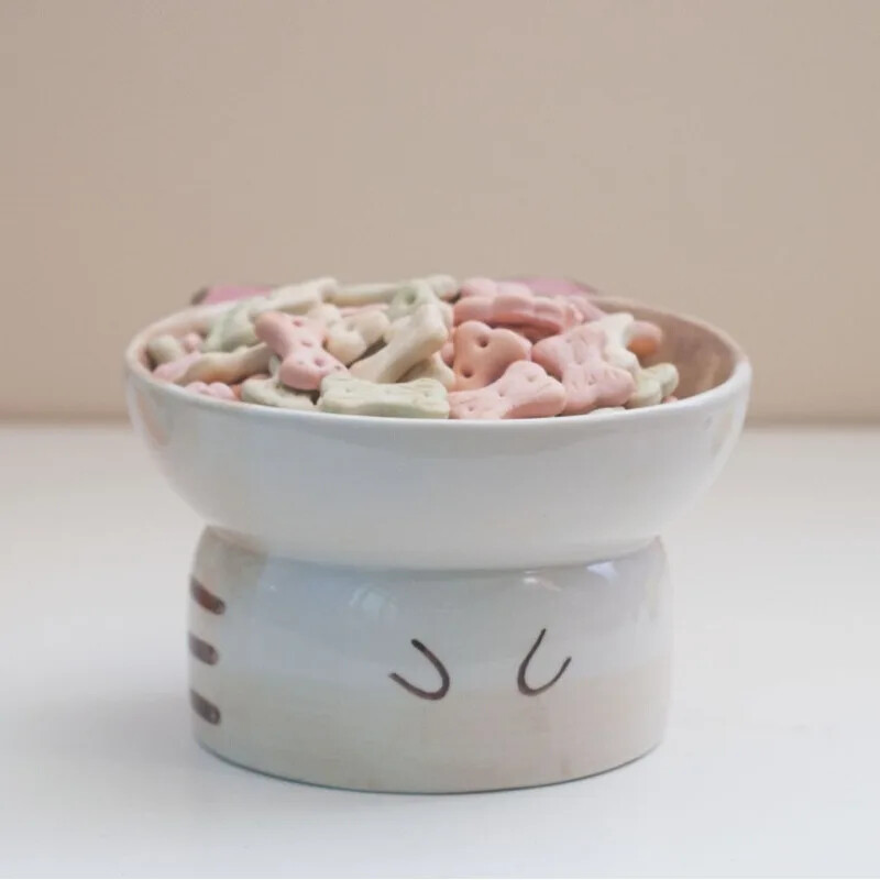 Bol pentru pisici din ceramică pentru animale de companie Protector pentru gât cu picioare înalte Bol cu apă pentru pisici cu față largă Bol cu hrană pentru câini Boli pentru pisici Hrănitor pentru pisici Articole pentru animale de companie