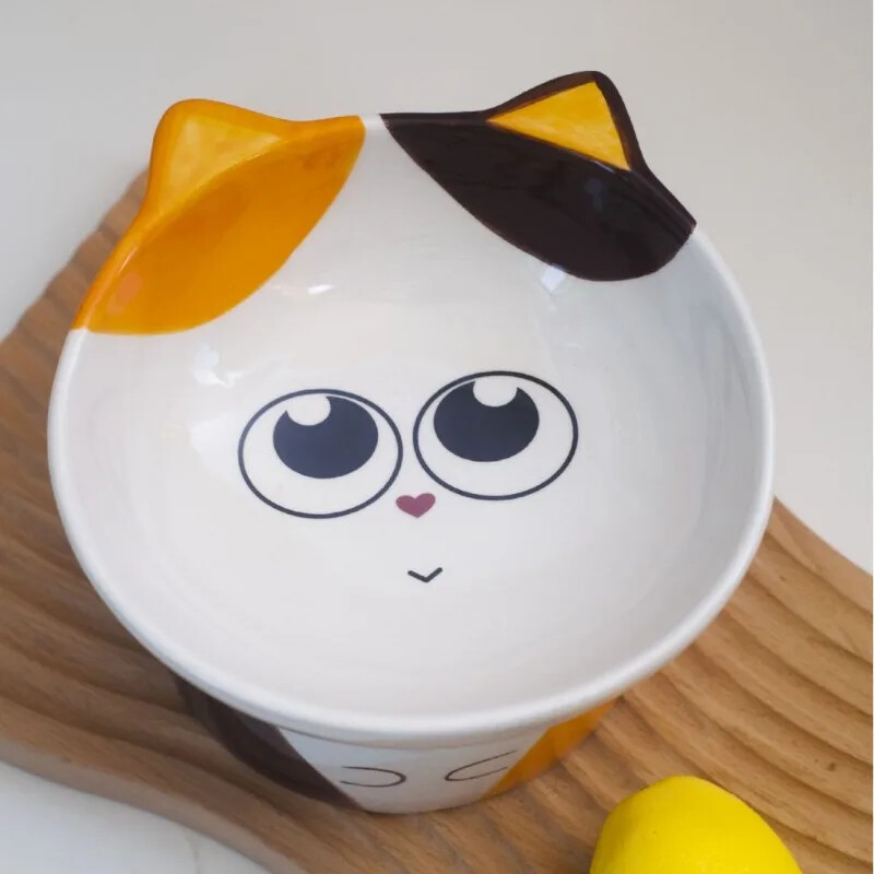 Bol pentru pisici din ceramică pentru animale de companie Protector pentru gât cu picioare înalte Bol cu apă pentru pisici cu față largă Bol cu hrană pentru câini Boli pentru pisici Hrănitor pentru pisici Articole pentru animale de companie