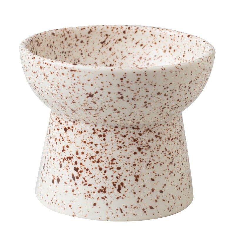 Augsta kaķu bļoda keramikas lolojumdzīvnieku bļoda kakla aizsardzība plakana bļoda kaķu barības bļoda suņu barības bļoda kaķu barotava mājdzīvnieku piederumi