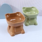 Paaugstināta kaķu bļoda 400 ml Pacelta kaķu barības bļoda mājdzīvnieka mugurkaula aizsardzībai ar slīpu leņķi, suņu bļoda barības trauks dāvanai mājdzīvniekam mājās