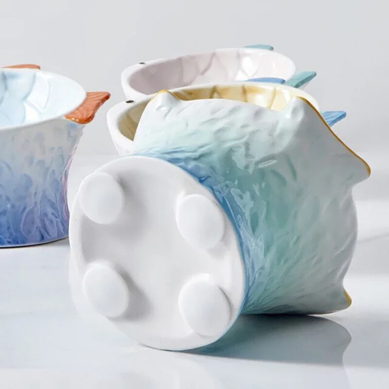 Zdjela za mačke Posuda za hranjenje kućnih ljubimaca Poslastice za pse Zdjelice Tanjur Hranjenje Jelo Keramičke povišene posude Mačić Dekorativna Kreativna Dignuta voda