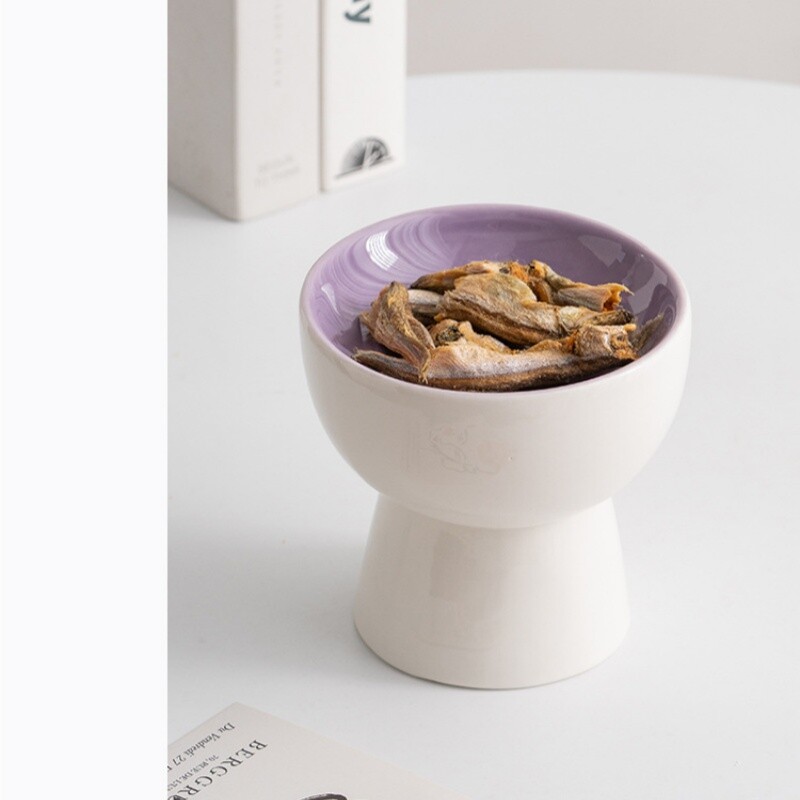 Kerámia macska tál magas macskaeledel tál kiskutya cica etetőasztal állateledel edények