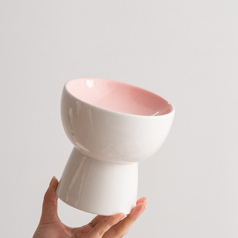 Kerámia macska tál magas macskaeledel tál kiskutya cica etetőasztal állateledel edények