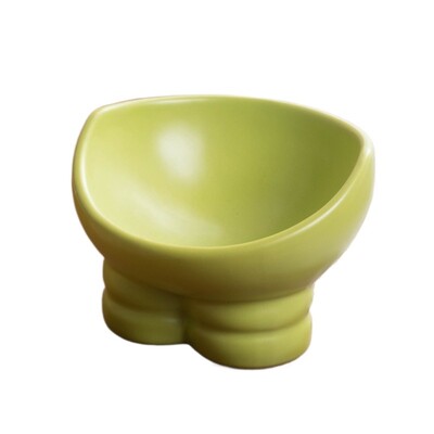 Κεραμικό μπολ γάτας Χαριτωμένο λοξό στόμα Λεκάνη τροφοδοσίας σκύλου πολλαπλών χρήσεων Μεγάλης χωρητικότητας κατοικίδιων ζώων Προστασία λαιμού μπολ ψηλού ποδιού