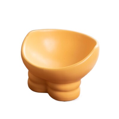 Κεραμικό μπολ γάτας Χαριτωμένο λοξό στόμα Λεκάνη τροφοδοσίας σκύλου πολλαπλών χρήσεων Μεγάλης χωρητικότητας κατοικίδιων ζώων Προστασία λαιμού μπολ ψηλού ποδιού