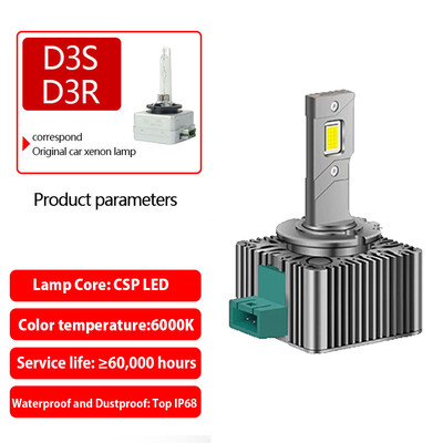 D serijos D1S D3S Led priekinių žibintų lemputės 12V 24V Canbus be klaidų D4S D5S D2S LED žibintai D4R D2R automobilio lempa 35W automatiniai žibintai 6500K