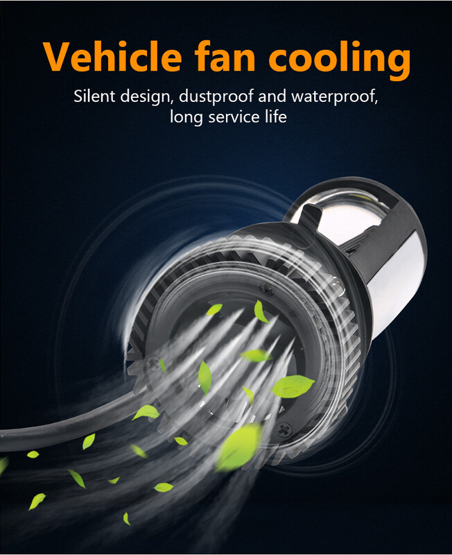 Turbo Fan H4 LED Faruri Auto H4 Mini Proiector Lentila 6000K Super Luminos 20000LM Faza mare Joasă Auto LED Lumini Lampă pentru mașină