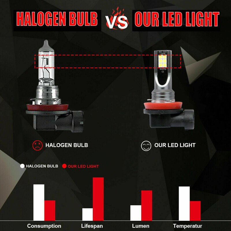 2vnt 9006 HB4 automobilio LED priekiniai žibintai 6000K balti rūko žibintai 10000LM itin ryškūs LED dienos žibintai, automobilių priedai