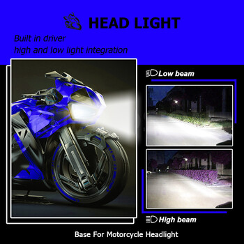 2 τεμ. PH11 9014 HS5 LED Headlight Bulb Hight Low Beam DC10-30V 12V 24V 6000K Για YAMAHA SUZUKI HONDA.