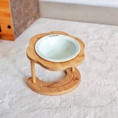 Katės dubuo Keraminė lėkštės dubuo kačių maisto dubuo šunų dubuo naminių kačių lėkštė Katės maisto dubuo Ryžių dubuo Aukšta pėdų apsauga, kaklas