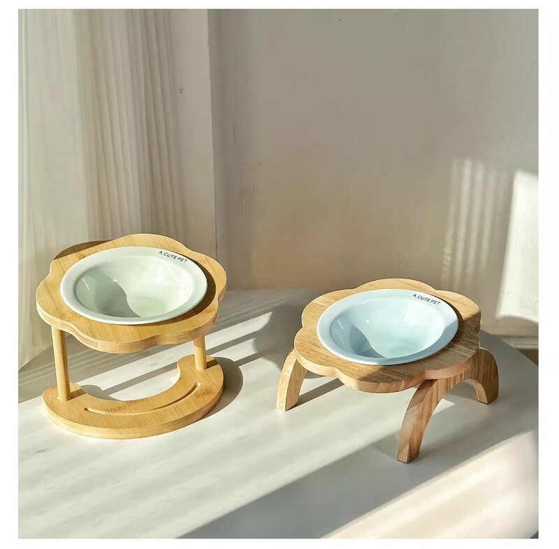 Katės dubuo Keraminė lėkštės dubuo kačių maisto dubuo šunų dubuo naminių kačių lėkštė Katės maisto dubuo Ryžių dubuo Aukšta pėdų apsauga, kaklas