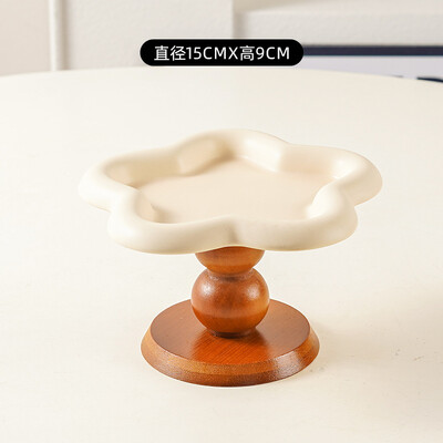 Nou castron pentru pisici de calibru mare în stil de mijlocul secolului Bol înalt din ceramică pentru animale de companie Bol înalt din lemn pentru câini Protecție pentru gât Bol ridicat pentru mâncare pentru pisici