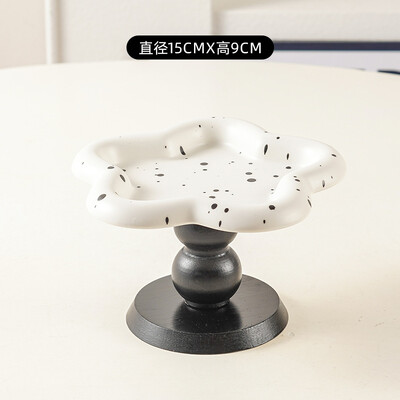 Nou castron pentru pisici de calibru mare în stil de mijlocul secolului Bol înalt din ceramică pentru animale de companie Bol înalt din lemn pentru câini Protecție pentru gât Bol ridicat pentru mâncare pentru pisici