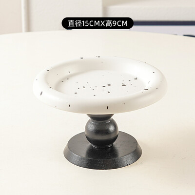 Nou castron pentru pisici de calibru mare în stil de mijlocul secolului Bol înalt din ceramică pentru animale de companie Bol înalt din lemn pentru câini Protecție pentru gât Bol ridicat pentru mâncare pentru pisici