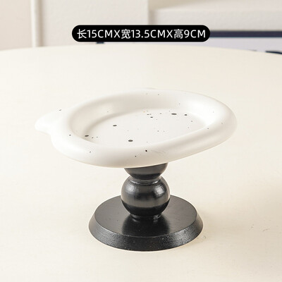 Nou castron pentru pisici de calibru mare în stil de mijlocul secolului Bol înalt din ceramică pentru animale de companie Bol înalt din lemn pentru câini Protecție pentru gât Bol ridicat pentru mâncare pentru pisici