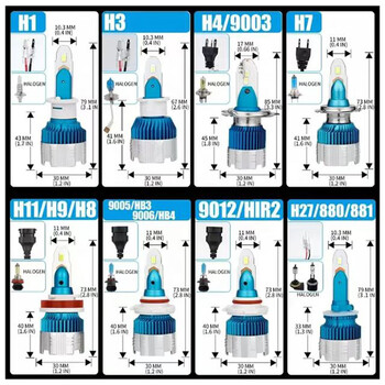 Mini2 3570 CSP LED фарове 9005 автомобилни фарове 12V 6000K цветна температура