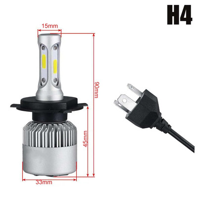 H4 LED H7 LED H11 LED priekinių žibintų lemputė COB automobilio LED priekinių žibintų lemputės Hi/Lo Beam 16000LM 6000K automatinis priekinis žibintas 12V LED žibintai automobiliui