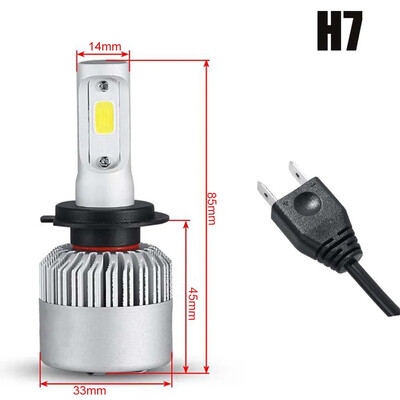 H4 LED H7 LED H11 LED priekinių žibintų lemputė COB automobilio LED priekinių žibintų lemputės Hi/Lo Beam 16000LM 6000K automatinis priekinis žibintas 12V LED žibintai automobiliui