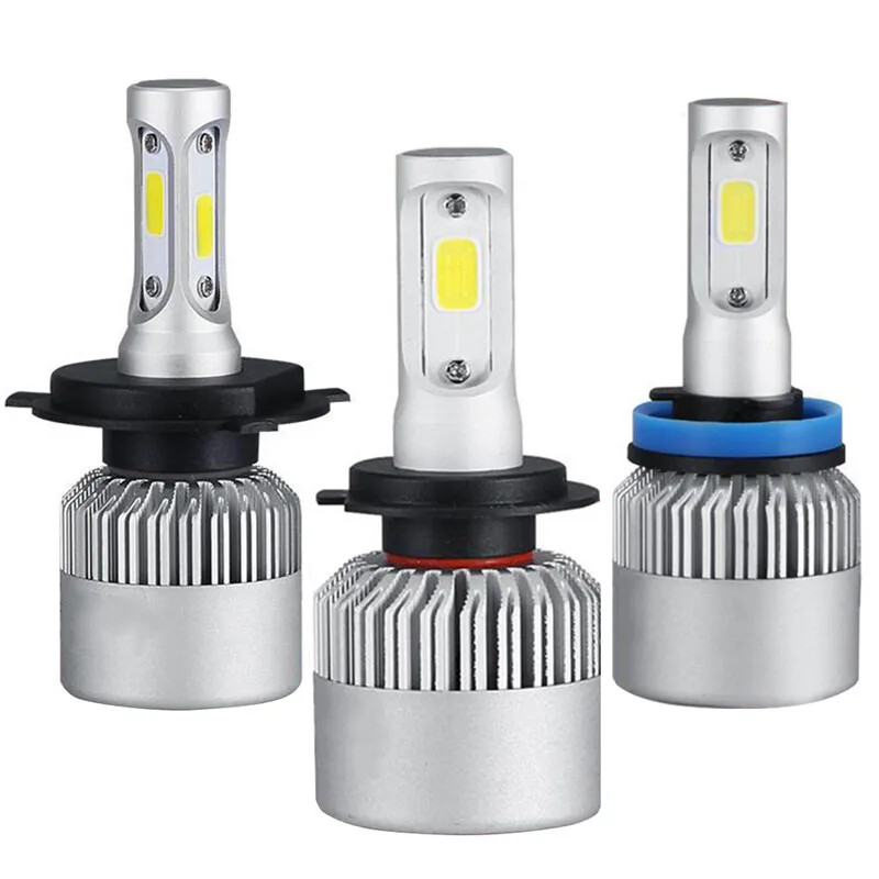 H4 LED H7 LED H11 LED priekinių žibintų lemputė COB automobilio LED priekinių žibintų lemputės Hi/Lo Beam 16000LM 6000K automatinis priekinis žibintas 12V LED žibintai automobiliui